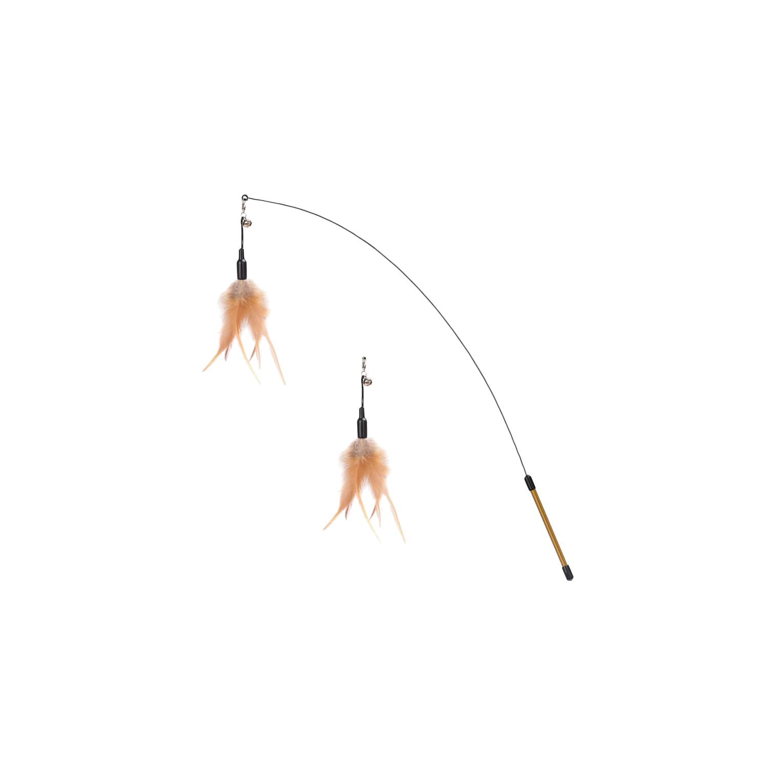 Feather Teaser Cat Toy - Interactive Wand