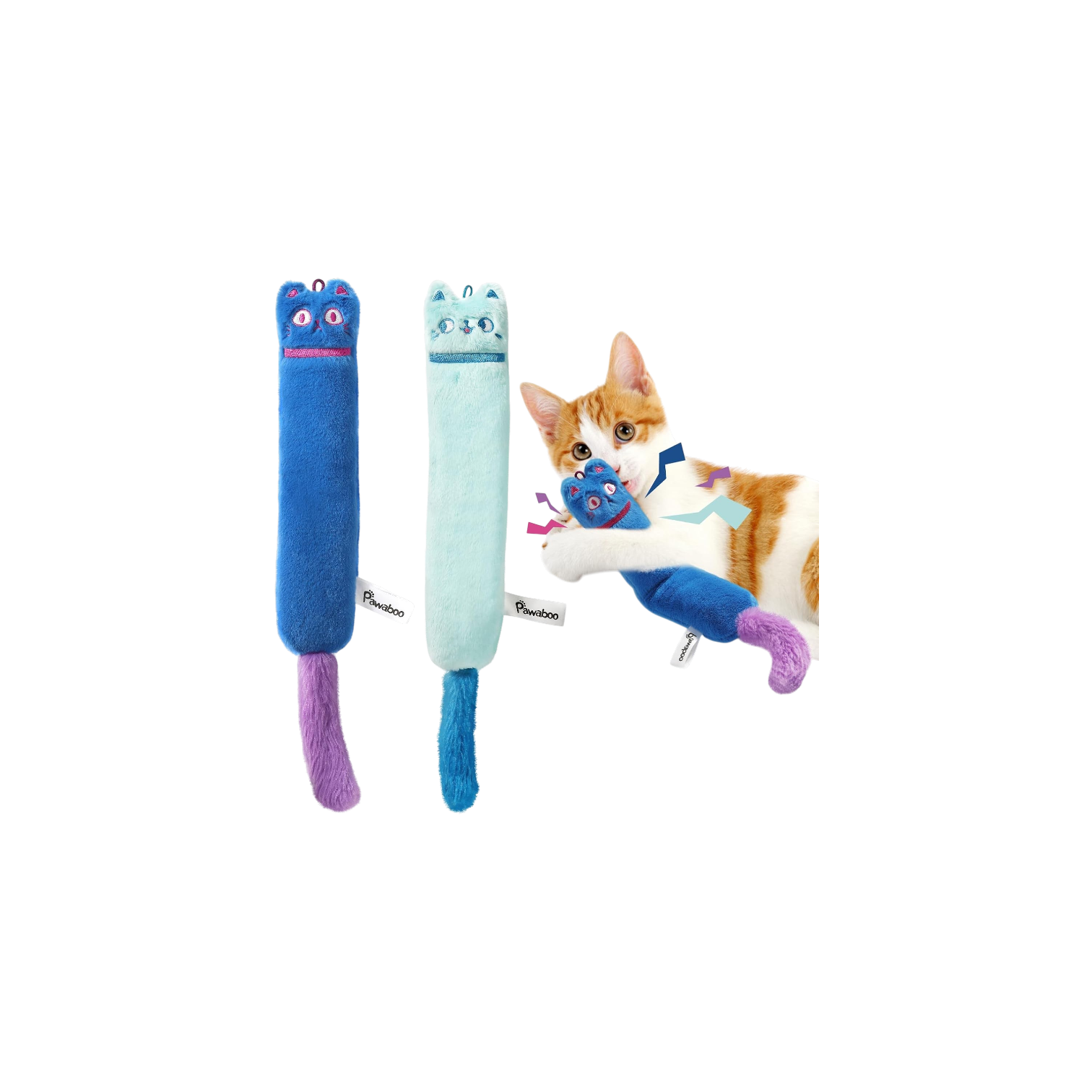 Pawaboo Catnip Toys with Bell and Crinkle Paper